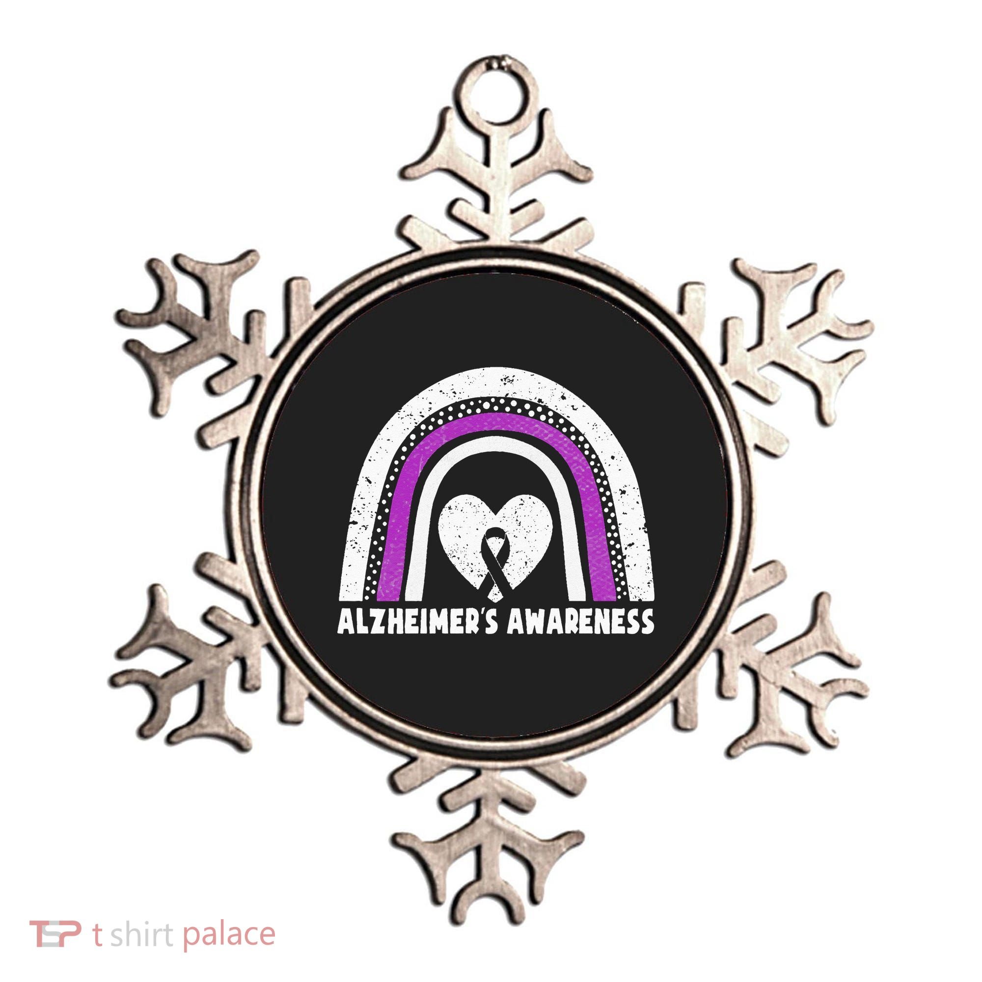 Alzheimers Awareness Alzheimers Purple Rainbow Cute Ornament