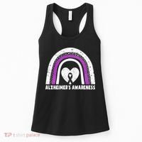 Alzheimers Awareness Alzheimers Purple Rainbow Cute Women's Tank Top thumb 0