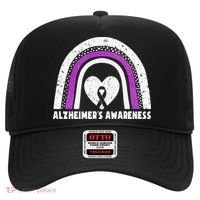 Alzheimers Awareness Alzheimers Purple Rainbow Cute Hat thumb 0