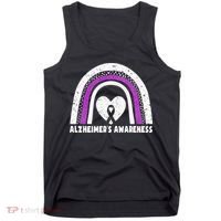 Alzheimers Awareness Alzheimers Purple Rainbow Cute Tank Top thumb 0