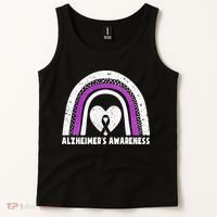 Alzheimers Awareness Alzheimers Purple Rainbow Cute Tank Top thumb 2