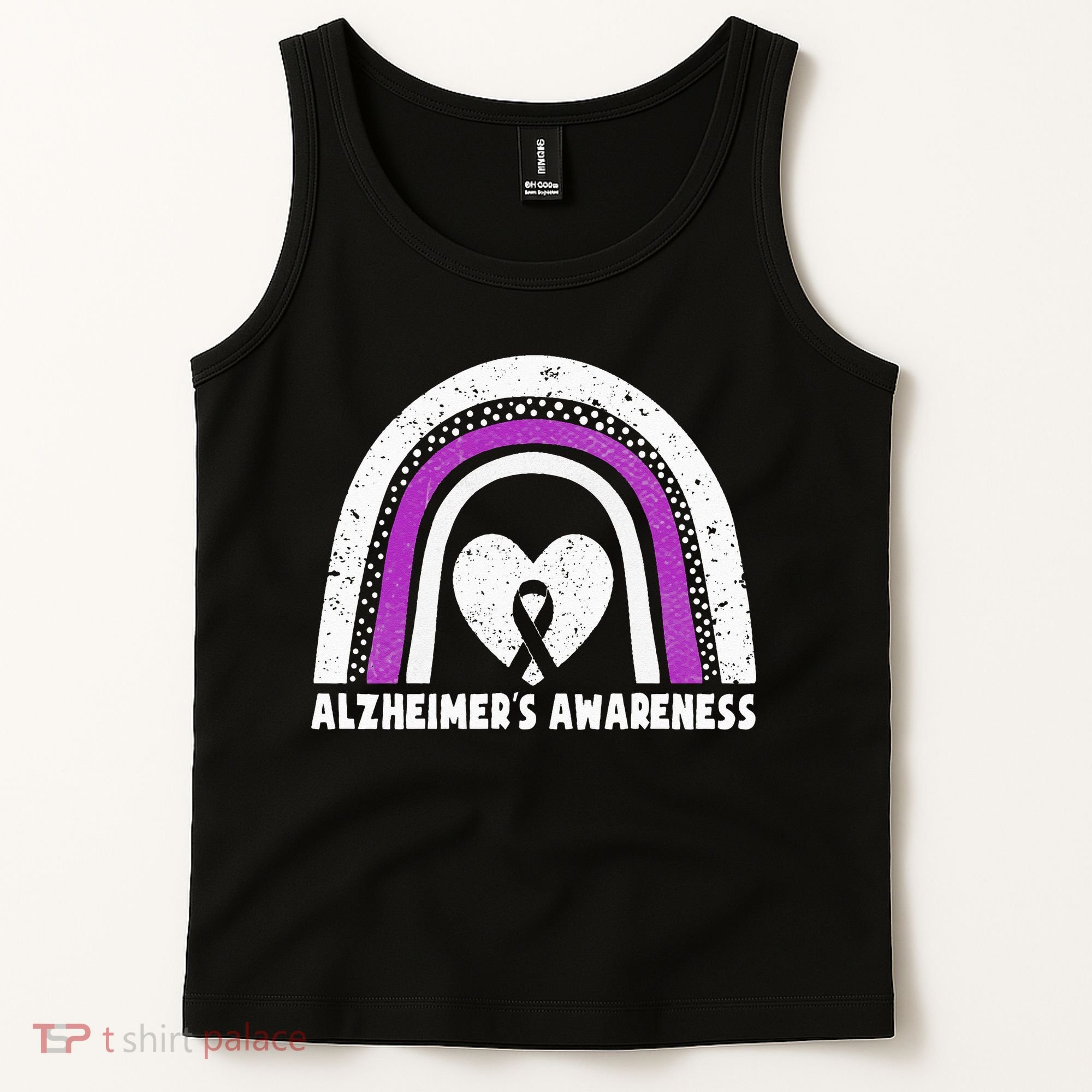 Alzheimers Awareness Alzheimers Purple Rainbow Cute Tank Top
