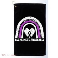 Alzheimers Awareness Alzheimers Purple Rainbow Cute Golf Towel thumb 0