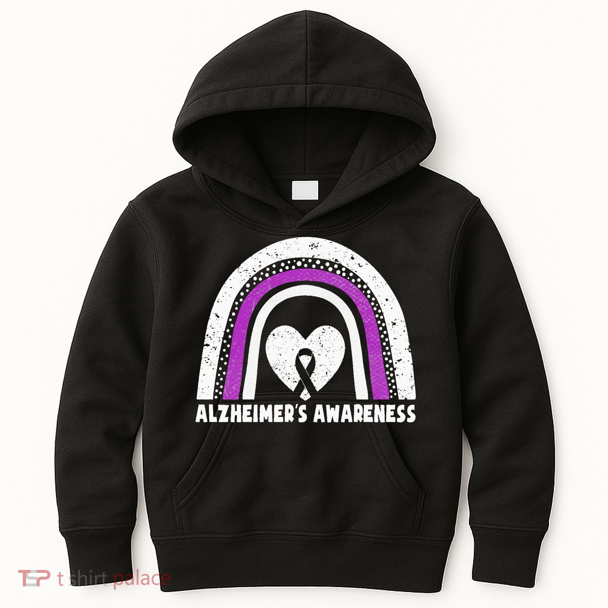 Alzheimers Awareness Alzheimers Purple Rainbow Cute Kids Hoodie