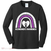Alzheimers Awareness Alzheimers Purple Rainbow Cute Kids Long Sleeve Shirt thumb 0