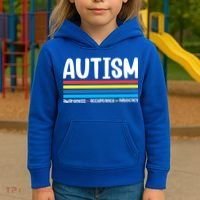 Autism Awareness Acceptance Inspirational Kids Hoodie thumb 3