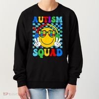 Autism Awareness Autism Squad Support Smile Face Women  Women's Sweatshirt thumb 0