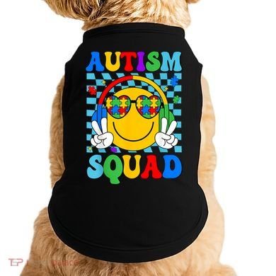 Autism Awareness Autism Squad Support Smile Face Women  Doggie Tank