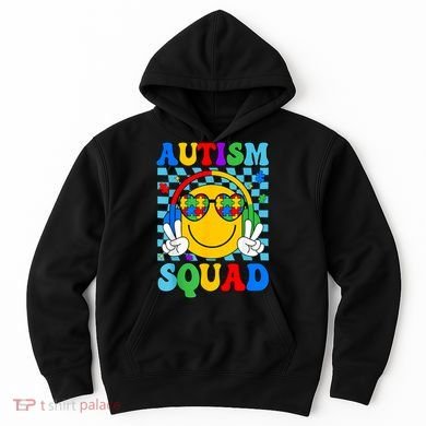 Autism Awareness Autism Squad Support Smile Face Women  Hoodie