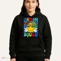 Autism Awareness Autism Squad Support Smile Face Women  Hoodie thumb 5