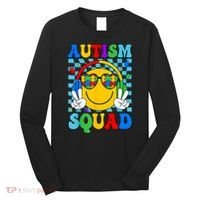Autism Awareness Autism Squad Support Smile Face Women  Long Sleeve Shirt thumb 0