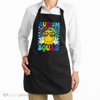 Autism Awareness Autism Squad Support Smile Face Women  Apron thumb 2
