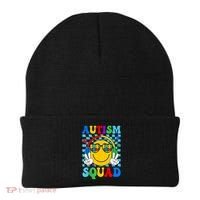 Autism Awareness Autism Squad Support Smile Face Women  Beanie thumb 0