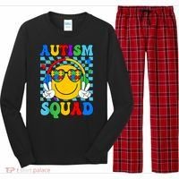Autism Awareness Autism Squad Support Smile Face Women  Long Sleeve Pajama Set thumb 0