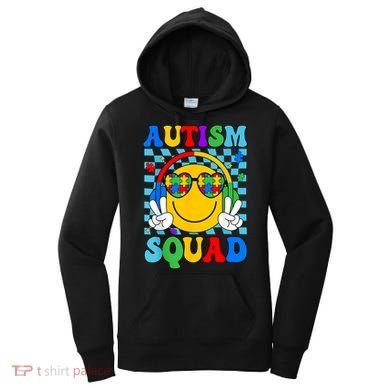 Autism Awareness Autism Squad Support Smile Face Women  Women's Hoodie