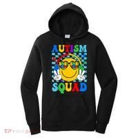 Autism Awareness Autism Squad Support Smile Face Women  Women's Hoodie thumb 0