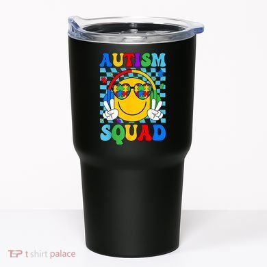 Autism Awareness Autism Squad Support Smile Face Women  Tumbler
