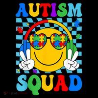 Autism Awareness Autism Squad Support Smile Face Women  Ornament thumb 1