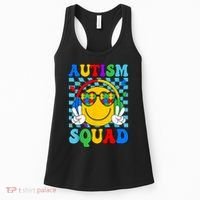 Autism Awareness Autism Squad Support Smile Face Women  Women's Tank Top thumb 0