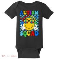 Autism Awareness Autism Squad Support Smile Face Women  Baby Bodysuit thumb 0