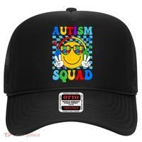 Autism Awareness Autism Squad Support Smile Face Women  Hat thumb 0