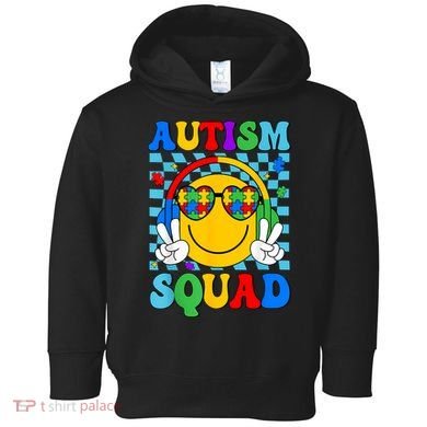 Autism Awareness Autism Squad Support Smile Face Women  Toddler Hoodie