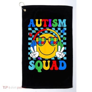 Autism Awareness Autism Squad Support Smile Face Women  Golf Towel