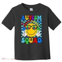 Autism Awareness Autism Squad Support Smile Face Women  Toddler T-Shirt thumb 0