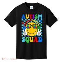 Autism Awareness Autism Squad Support Smile Face Women  Kids T-Shirt thumb 0