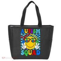 Autism Awareness Autism Squad Support Smile Face Women  Tote Bag thumb 0
