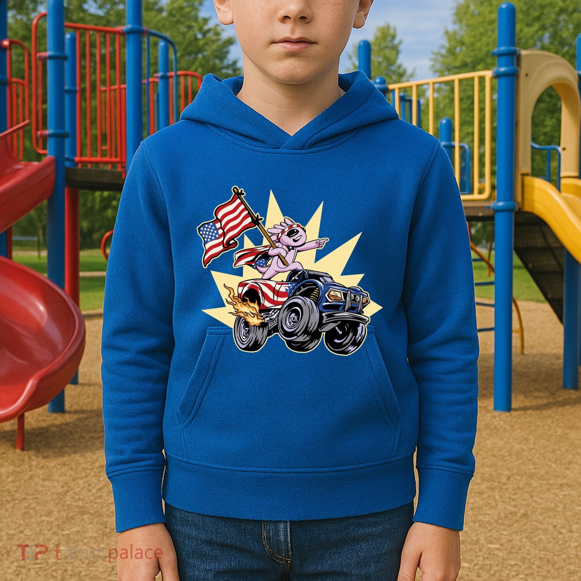 American Axolotl Animal Kids Hoodie
