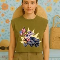 American Axolotl Animal Garment-Dyed Women's Muscle Tee thumb 4