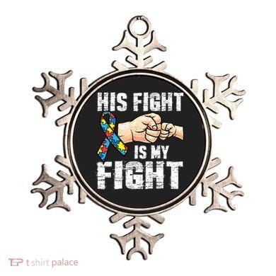 Autism Awareness Autism Mom Dad His Fight Is My Fight Ornament