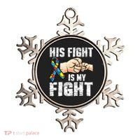 Autism Awareness Autism Mom Dad His Fight Is My Fight Ornament thumb 0