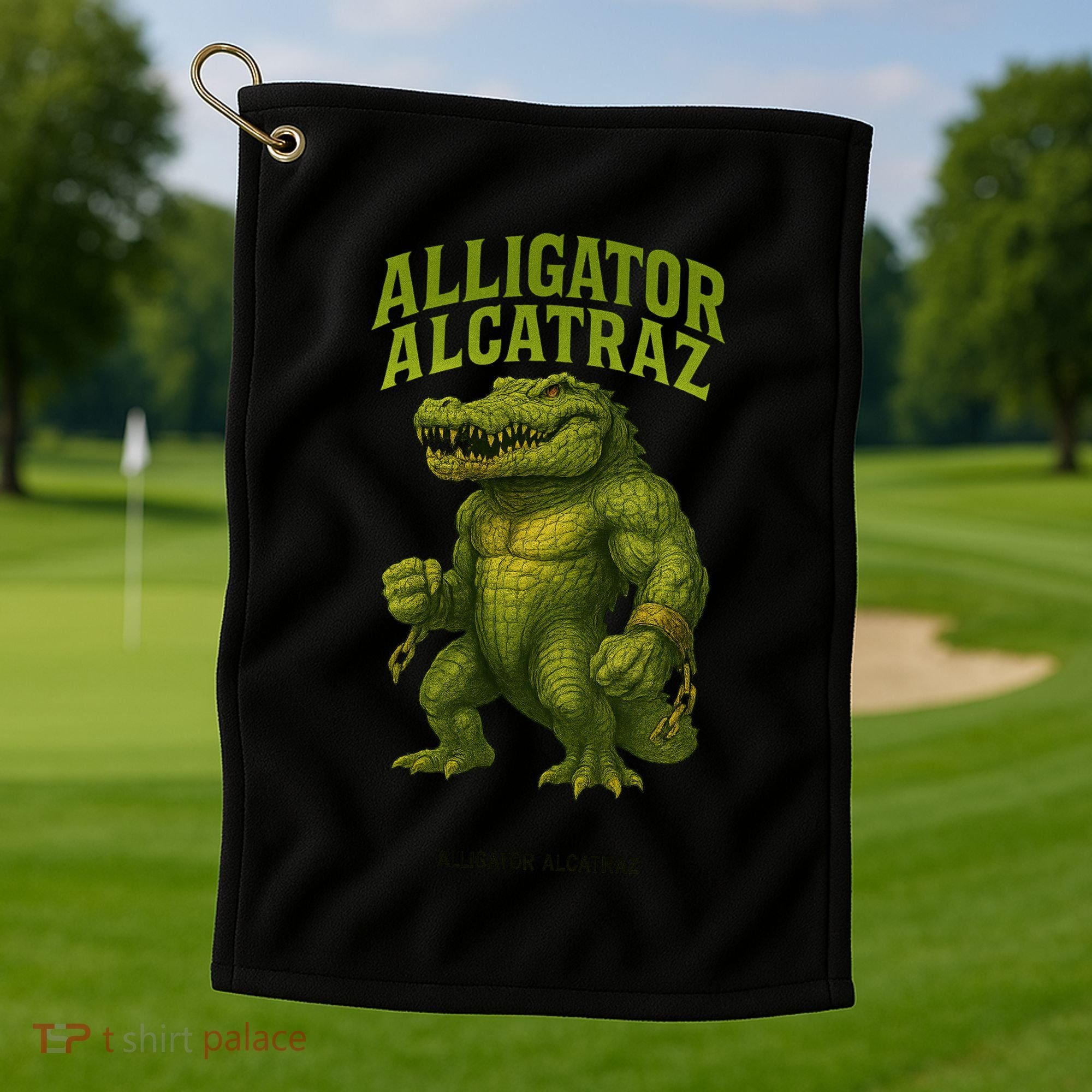 Alligator Alcatraz  Golf Towel