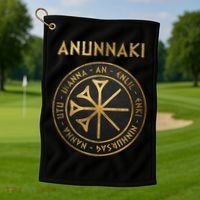 Agema Anunnaki Ancient Gods Of Mesopotamia Symbol Golf Towel thumb 1