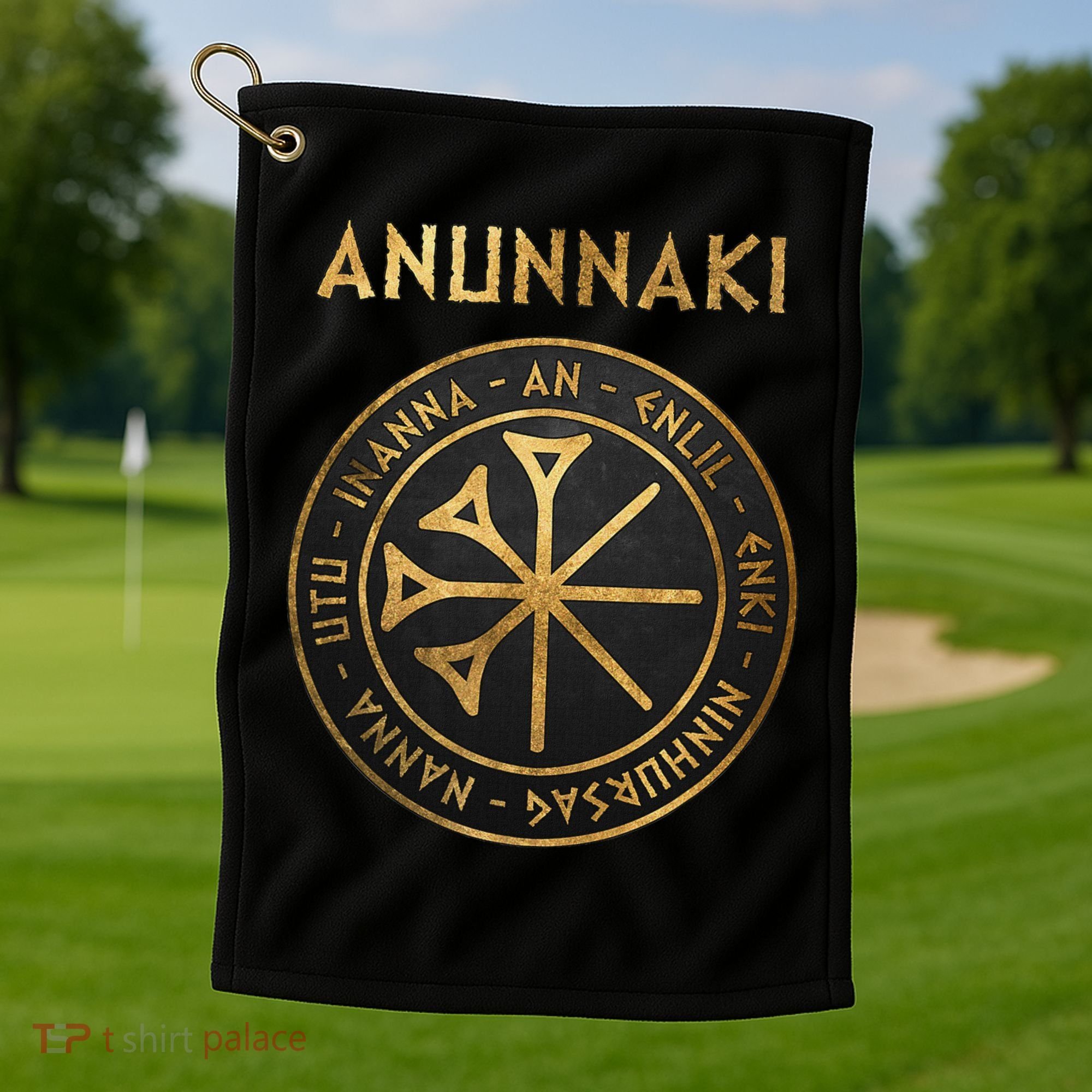 Agema Anunnaki Ancient Gods Of Mesopotamia Symbol Golf Towel