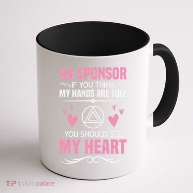 Alcoholics Anonymous Aa Sobriety Recovery Aa Na Sponsor Coffee Mug back
