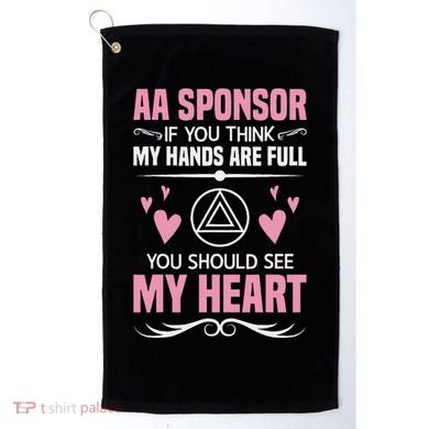 Alcoholics Anonymous Aa Sobriety Recovery Aa Na Sponsor Golf Towel
