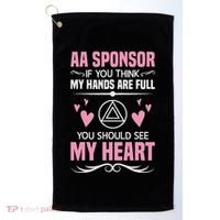 Alcoholics Anonymous Aa Sobriety Recovery Aa Na Sponsor Golf Towel thumb 0