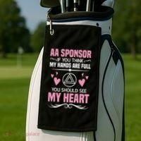 Alcoholics Anonymous Aa Sobriety Recovery Aa Na Sponsor Golf Towel thumb 2