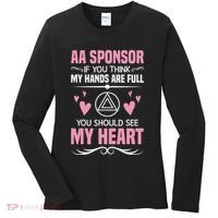 Alcoholics Anonymous Aa Sobriety Recovery Aa Na Sponsor Women's Long Sleeve Shirt thumb 0