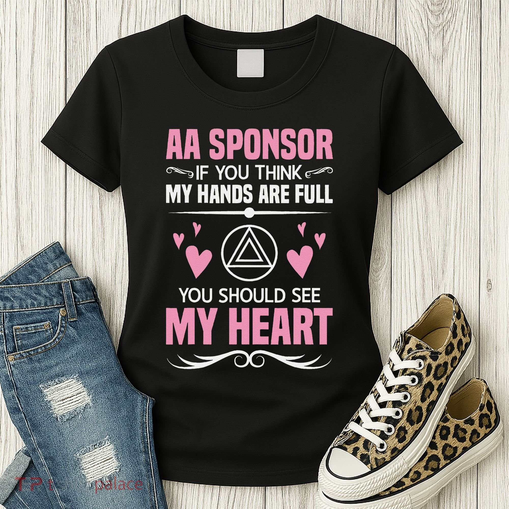 Alcoholics Anonymous Aa Sobriety Recovery Aa Na Sponsor Women's T-Shirt