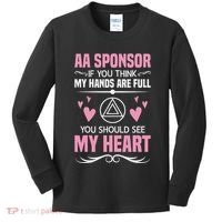 Alcoholics Anonymous Aa Sobriety Recovery Aa Na Sponsor Kids Long Sleeve Shirt thumb 0