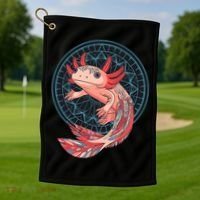 Aztec Axolotl Golf Towel thumb 1