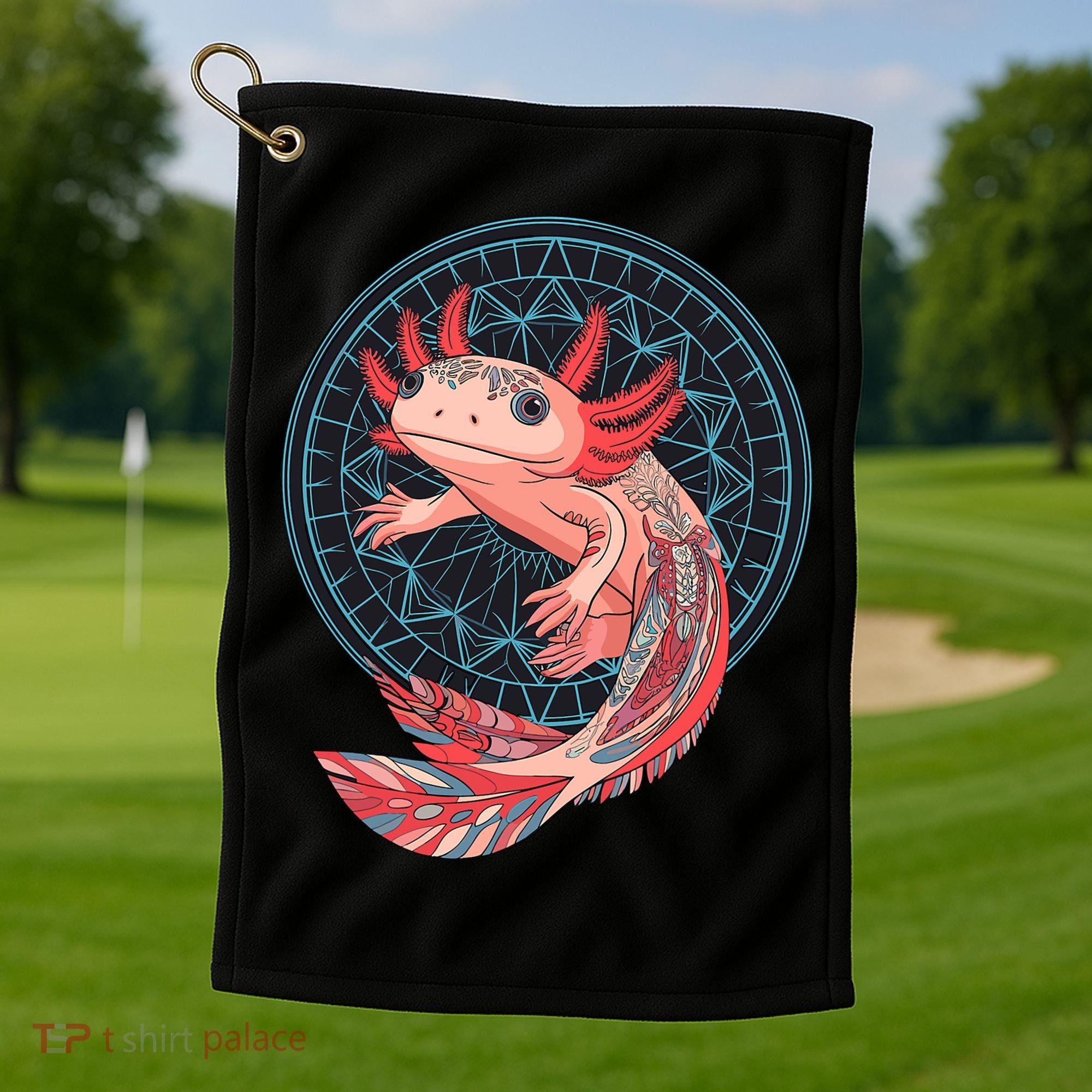 Aztec Axolotl Golf Towel