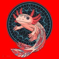 Aztec Axolotl Santa Hat thumb 1