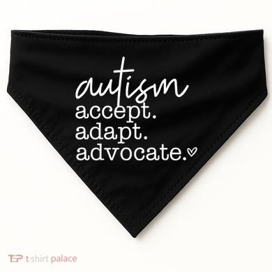 Autism Accept Adapt Advocate USA-Made Doggie Bandana