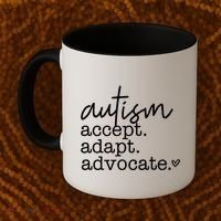 Autism Accept Adapt Advocate Coffee Mug thumb 2