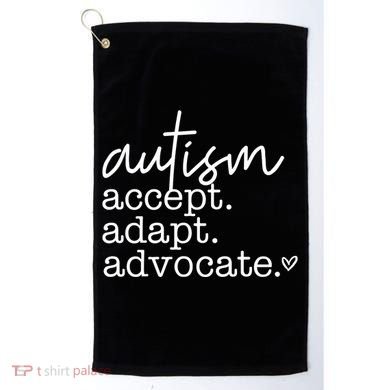 Autism Accept Adapt Advocate Golf Towel
